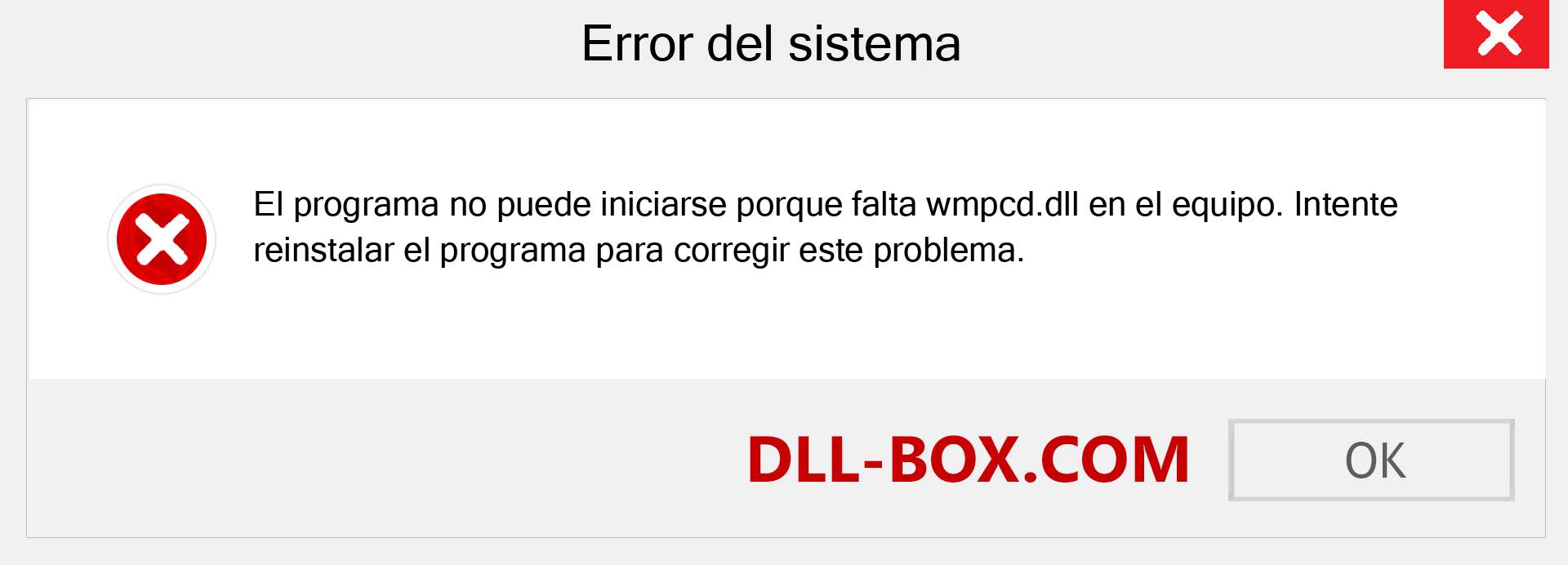 ¿Falta el archivo wmpcd.dll ?. Descargar para Windows 7, 8, 10 - Corregir wmpcd dll Missing Error en Windows, fotos, imágenes